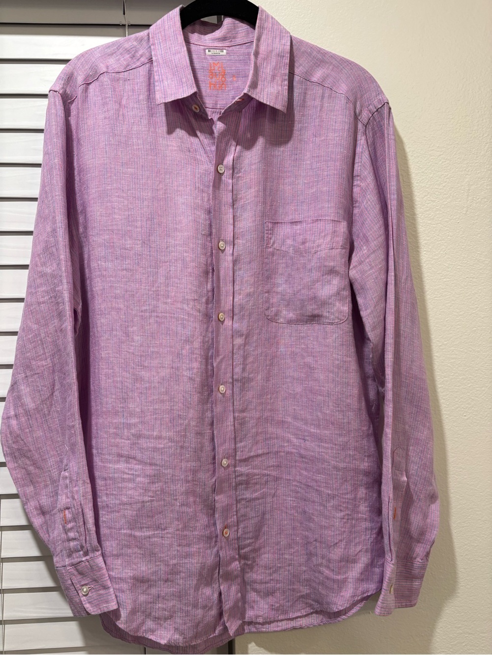 J. McLaughlin Lavender Button-Down Linen Shirt